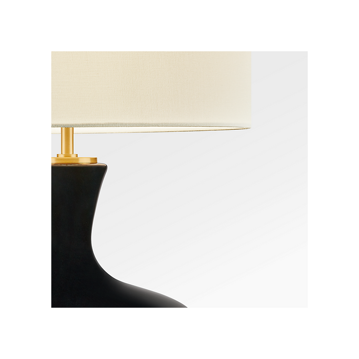 Generation Lighting Amber 21 Inch Table Lamp In Black Ceramic (KST1251CBK)