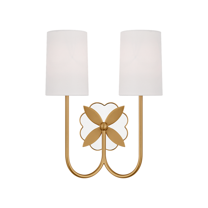 Generation Lighting Spencer 13 Inch Double Sconce In Burnished Brass (KSW1192BBS)
