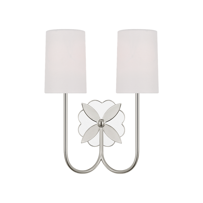Generation Lighting Spencer 13 Inch Double Sconce In Polished Nickel (KSW1192PN)