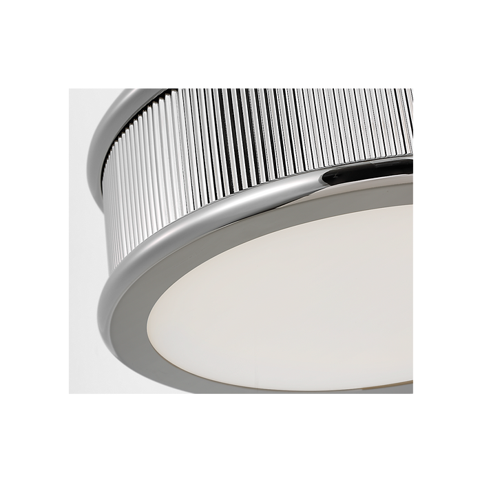 Generation Lighting Ritz 18 Inch Flush Mount In Polished Nickel (PCF1025PN)