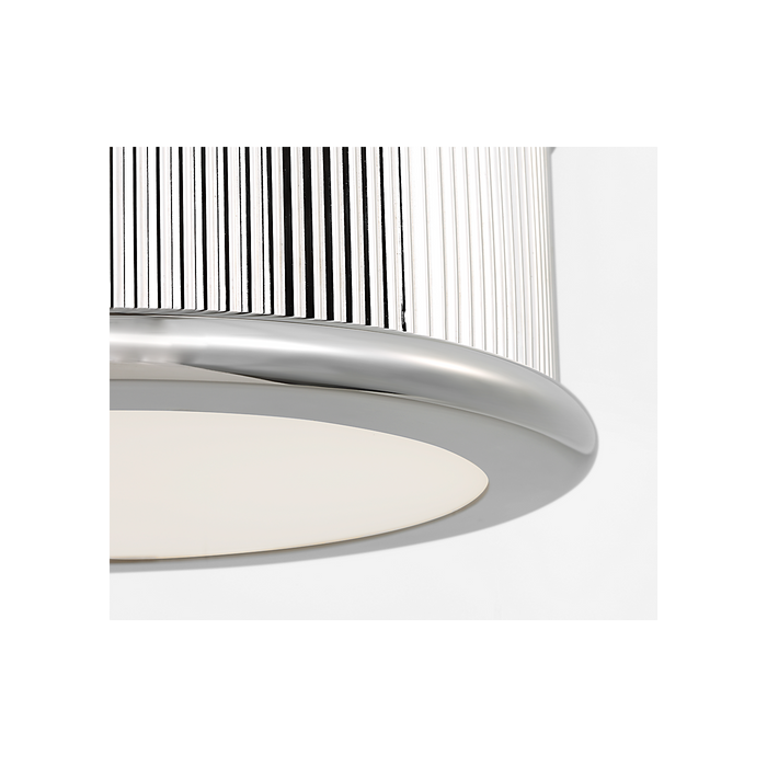 Generation Lighting Ritz 14 Inch Flush Mount In Polished Nickel (PCF1033PN)