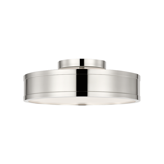 Generation Lighting Dupont 12 Inch Round Semi Flush In Polished Nickel (PCF1051PN)