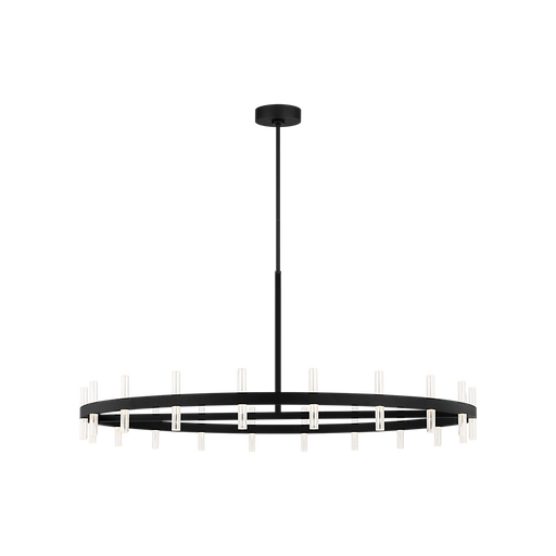 Generation Lighting Silas 48 Inch 40-Light Chandelier In Midnight Black (SLC10940MBK)