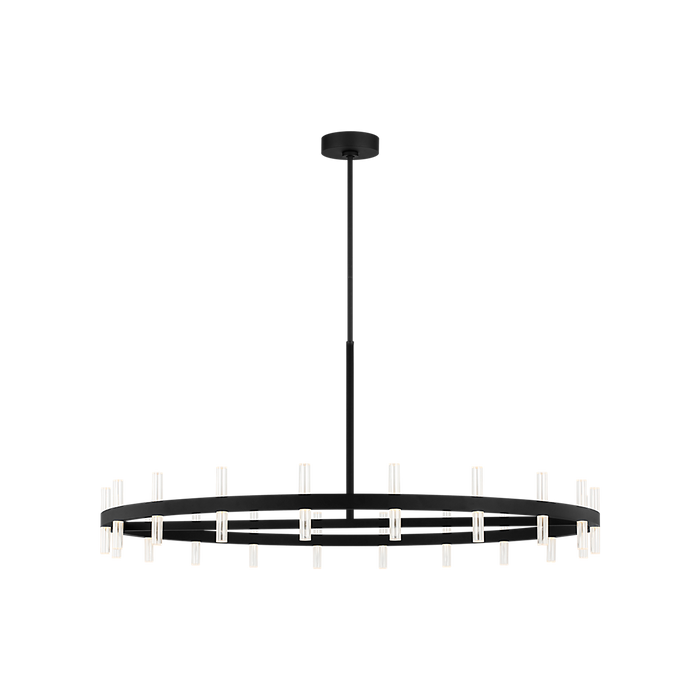 Generation Lighting Silas 48 Inch 40-Light Chandelier In Midnight Black (SLC10940MBK)