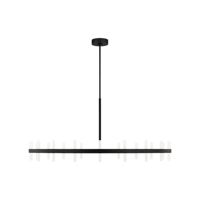 Generation Lighting Silas 48 Inch 40-Light Chandelier In Midnight Black (SLC10940MBK)