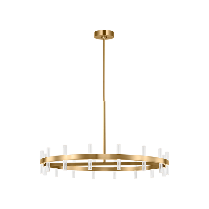 Generation Lighting Silas 36 Inch Chandelier In Burnished Brass (SLC11032BBS)