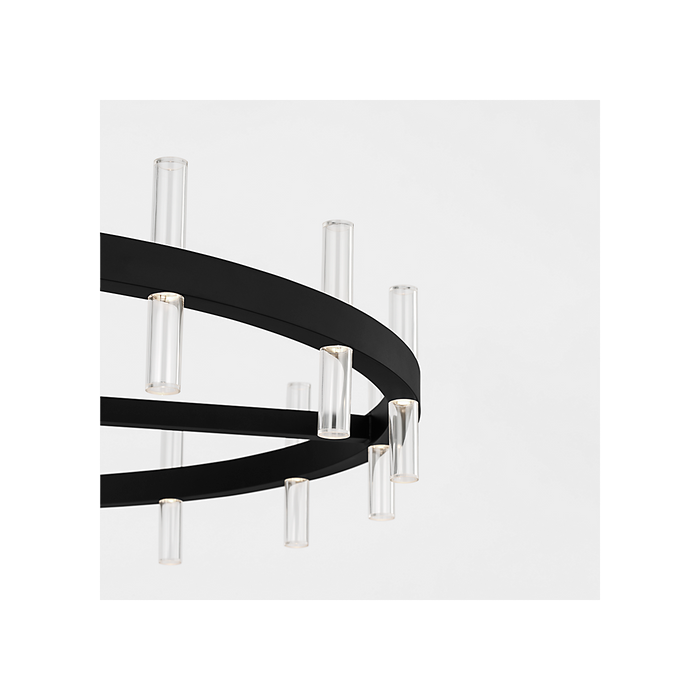 Generation Lighting Silas 36 Inch Chandelier In Midnight Black (SLC11032MBK)