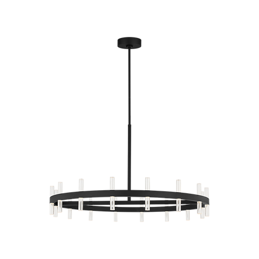 Generation Lighting Silas 36 Inch Chandelier In Midnight Black (SLC11032MBK)