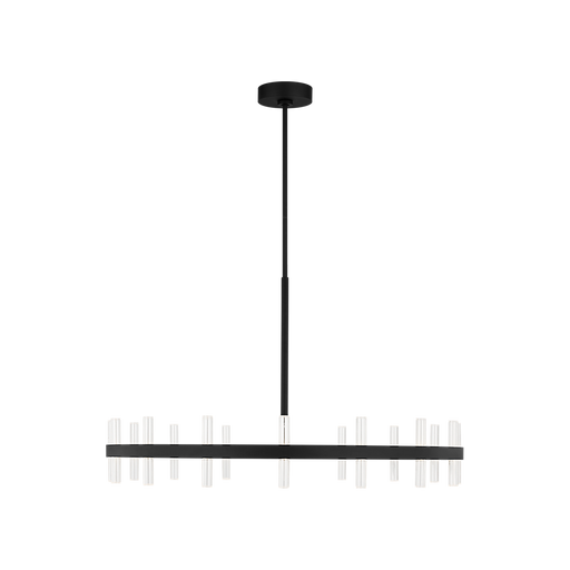Generation Lighting Silas 36 Inch Chandelier In Midnight Black (SLC11032MBK)