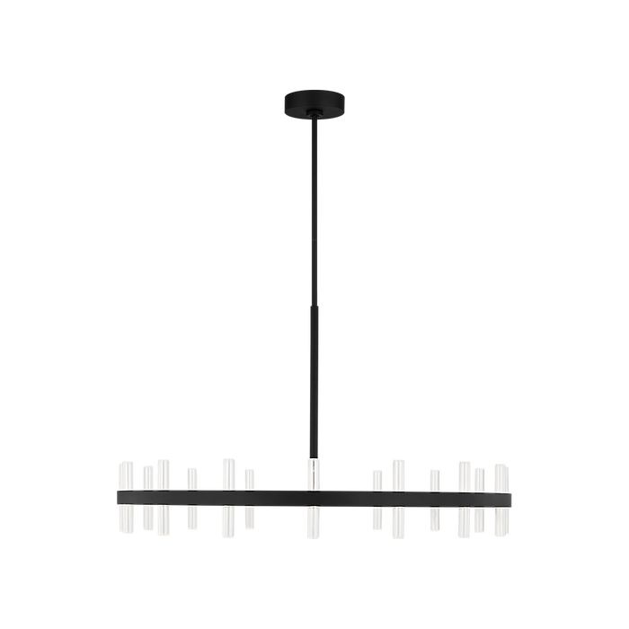 Generation Lighting Silas 36 Inch Chandelier In Midnight Black (SLC11032MBK)