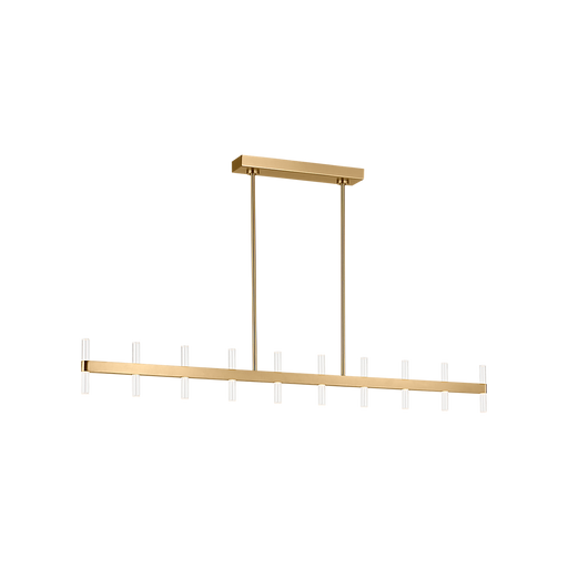Generation Lighting Silas 56 Inch 20-Light Linear Chandelier In Burnished Brass (SLC11120BBS)