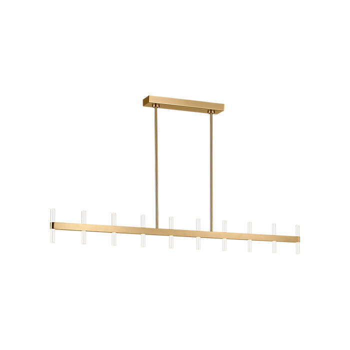 Generation Lighting Silas 56 Inch 20-Light Linear Chandelier In Burnished Brass (SLC11120BBS)