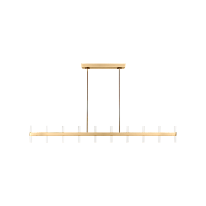 Generation Lighting Silas 56 Inch 20-Light Linear Chandelier In Burnished Brass (SLC11120BBS)