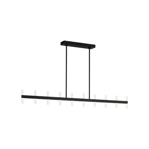 Generation Lighting Silas 56 Inch 20-Light Linear Chandelier In Midnight Black (SLC11120MBK)