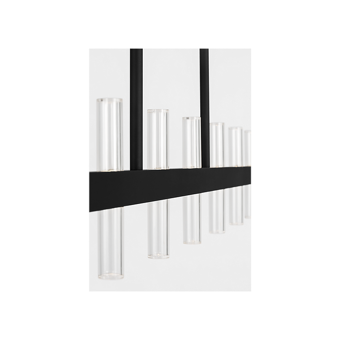Generation Lighting Silas 56 Inch 20-Light Linear Chandelier In Midnight Black (SLC11120MBK)