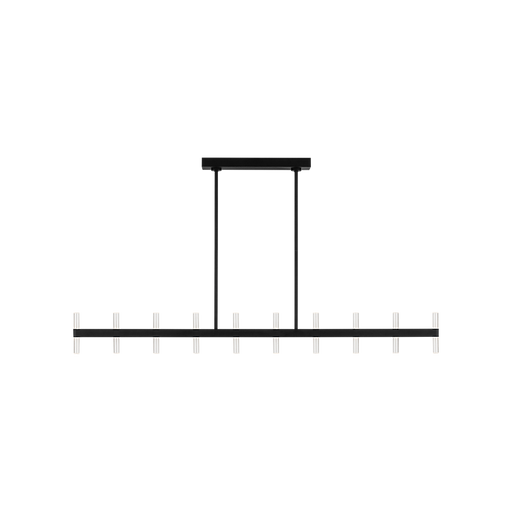 Generation Lighting Silas 56 Inch 20-Light Linear Chandelier In Midnight Black (SLC11120MBK)