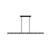 Generation Lighting Silas 56 Inch 20-Light Linear Chandelier In Midnight Black (SLC11120MBK)