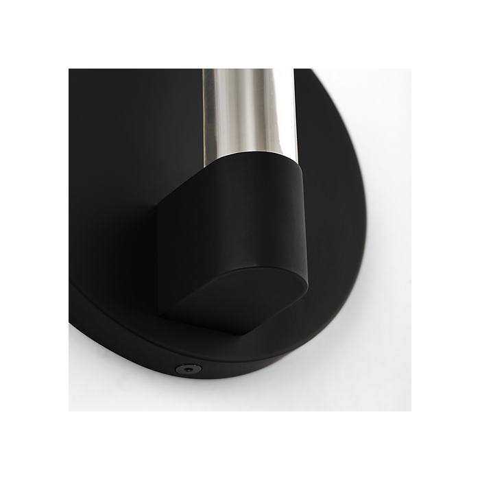 Generation Lighting Silas 5 Inch Sconce In Midnight Black (SLW1071MBK)