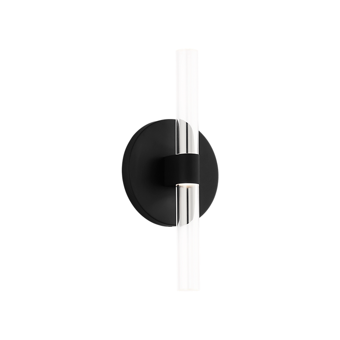 Generation Lighting Silas 10 Inch Sconce In Midnight Black (SLW1082MBK)