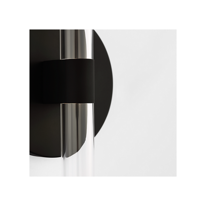 Generation Lighting Silas 10 Inch Sconce In Midnight Black (SLW1082MBK)