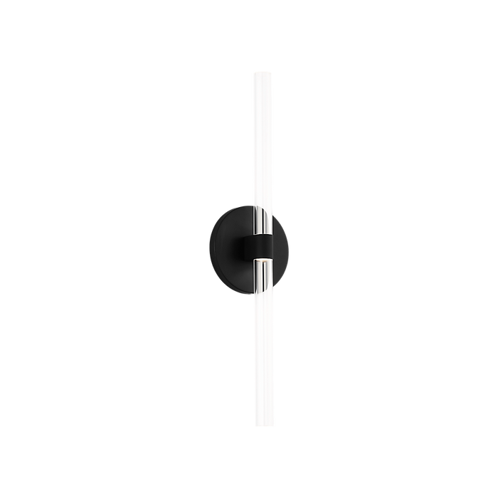 Generation Lighting Silas 18 Inch Sconce In Midnight Black (SLW1092MBK)