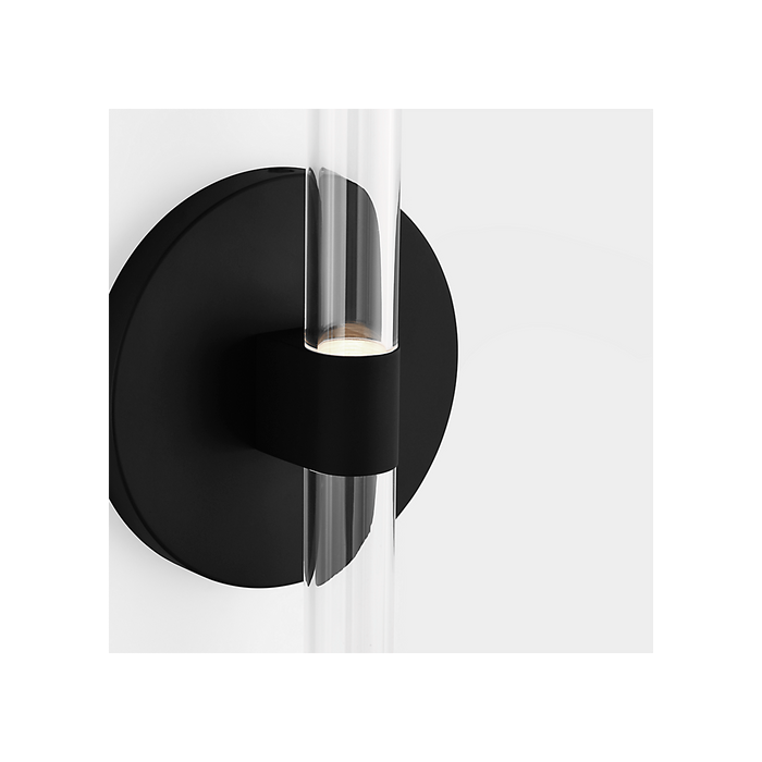 Generation Lighting Silas 18 Inch Sconce In Midnight Black (SLW1092MBK)