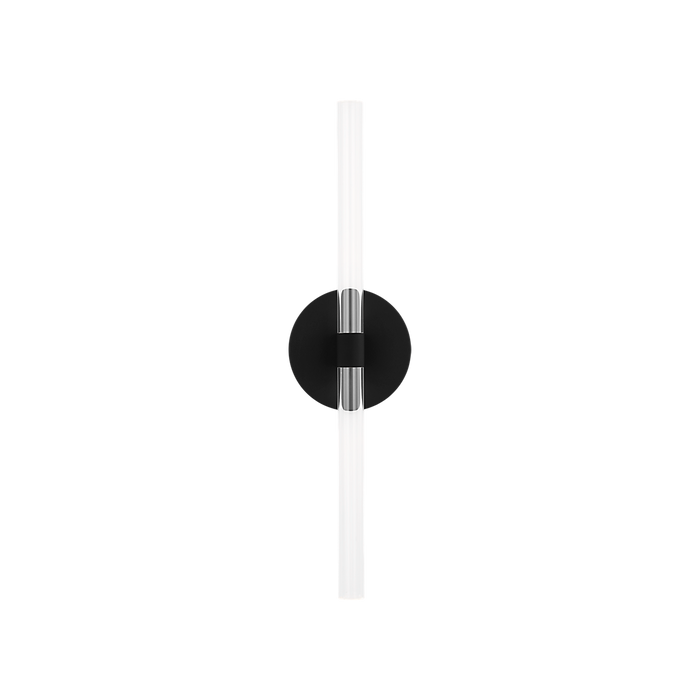Generation Lighting Silas 18 Inch Sconce In Midnight Black (SLW1092MBK)