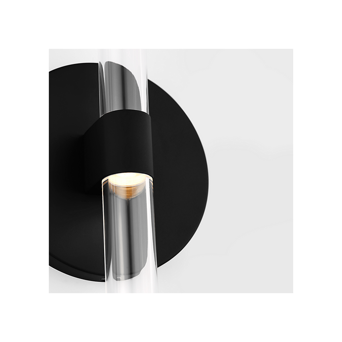 Generation Lighting Silas 24 Inch Sconce In Midnight Black (SLW1102MBK)