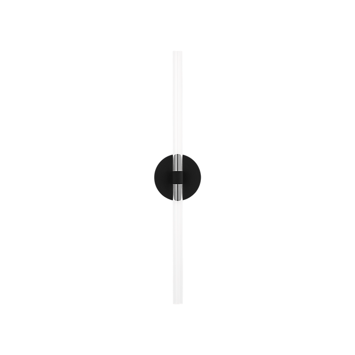 Generation Lighting Silas 24 Inch Sconce In Midnight Black (SLW1102MBK)