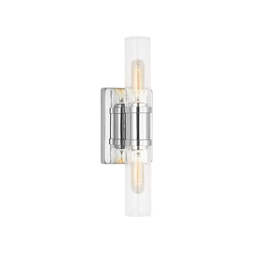 Generation Lighting Keaton 16 Inch Bath Fixture In Chrome With Clear Crackle Glass (4465002CC-05)