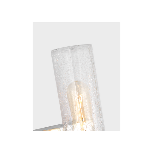 Generation Lighting Keaton 16 Inch Bath Fixture In Chrome With Clear Crackle Glass (4465002CC-05)