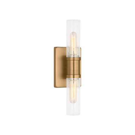 Generation Lighting Keaton 16 Inch Bath Fixture In Satin Brass With Clear Crackle Glass (4465002CC-848)