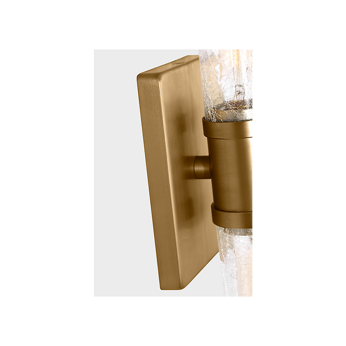 Generation Lighting Keaton 16 Inch Bath Fixture In Brushed Nickel With Clear Crackle Glass (4465002CC-962)