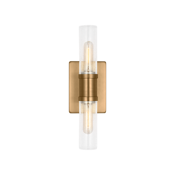 Generation Lighting Keaton 16 Inch Bath Fixture In Brushed Nickel With Clear Crackle Glass (4465002CC-962)