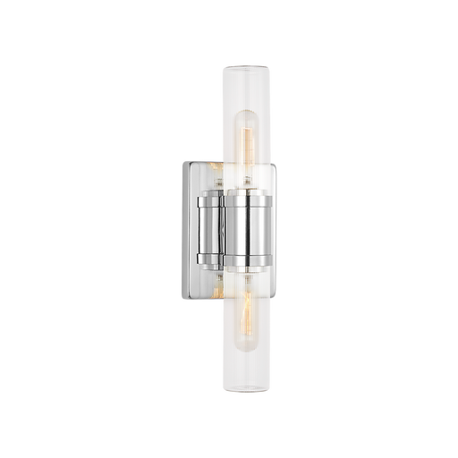 Generation Lighting Keaton 16 Inch Bath Fixture In Chrome With Clear Fluted Glass (4465002CF-05)