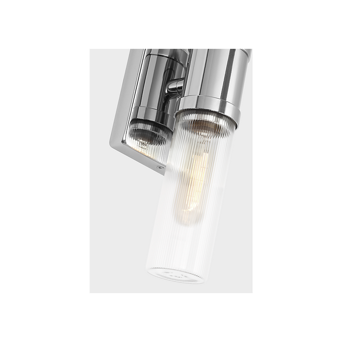 Generation Lighting Keaton 16 Inch Bath Fixture In Chrome With Clear Fluted Glass (4465002CF-05)
