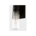 Generation Lighting Keaton 16 Inch Bath Fixture In Midnight Black With Clear Fluted Glass (4465002CF-112)