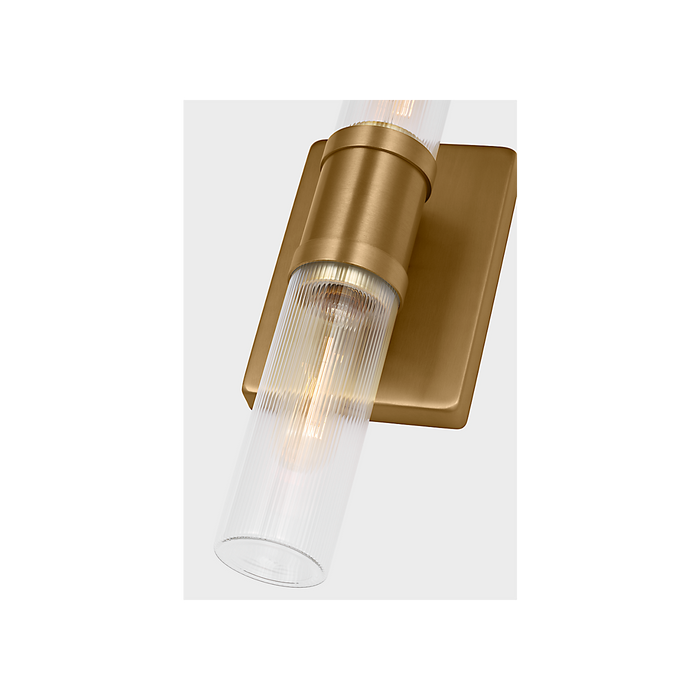 Generation Lighting Keaton 16 Inch Bath Fixture In Satin Brass With Clear Fluted Glass (4465002CF-848)