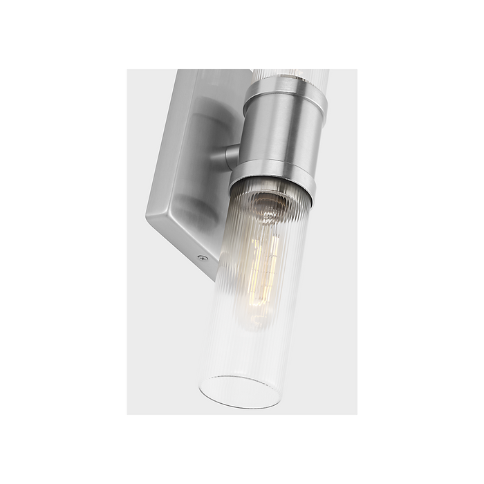 Generation Lighting Keaton 16 Inch Bath Fixture In Brushed Nickel With Clear Fluted Glass (4465002CF-962)