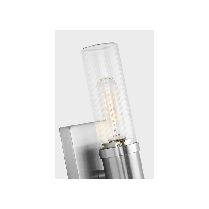 Generation Lighting Keaton 16 Inch Bath Fixture In Brushed Nickel With Clear Fluted Glass (4465002CF-962)