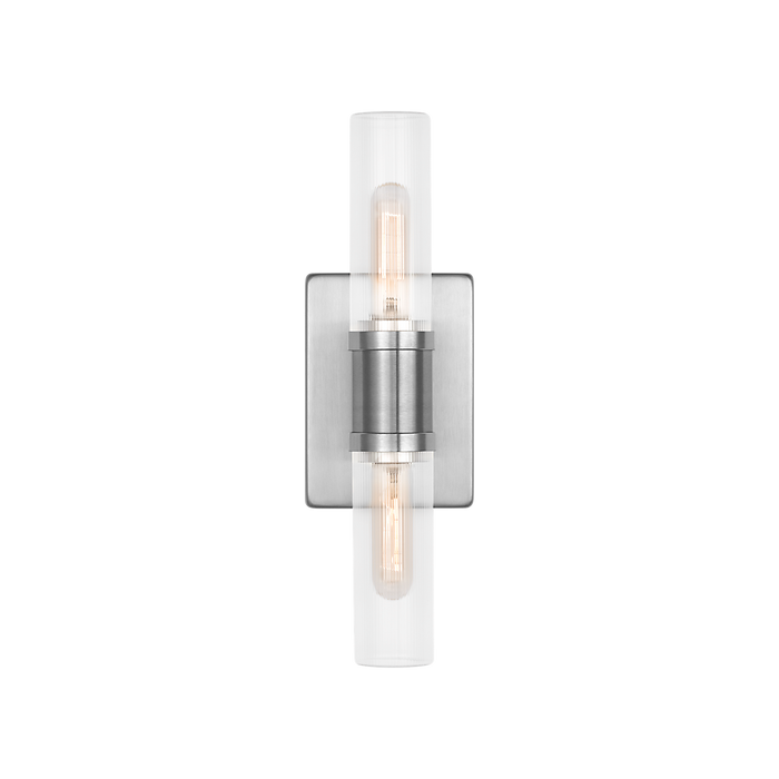 Generation Lighting Keaton 16 Inch Bath Fixture In Brushed Nickel With Clear Fluted Glass (4465002CF-962)