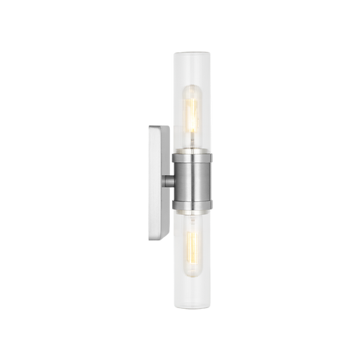 Generation Lighting Keaton 16 Inch Bath Fixture In Brushed Nickel With Clear Fluted Glass (4465002CF-962)