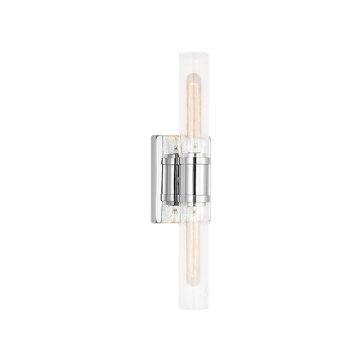 Generation Lighting Keaton 20 Inch Vanity Sconce In Chrome With Clear Crackle Glass (4565002CC-05)