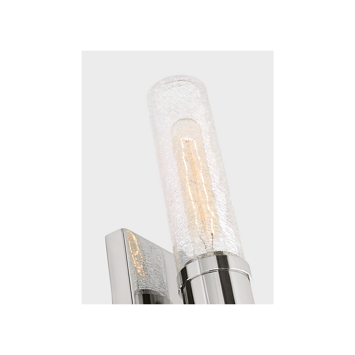 Generation Lighting Keaton 20 Inch Vanity Sconce In Chrome With Clear Crackle Glass (4565002CC-05)