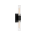 Generation Lighting Keaton 20 Inch Vanity Sconce In Midnight Black With Clear Crackle Glass (4565002CC-112)