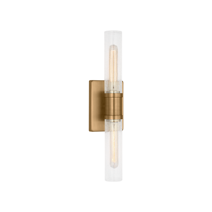 Generation Lighting Keaton 20 Inch Vanity Sconce In Satin Brass With Clear Crackle Glass (4565002CC-848)
