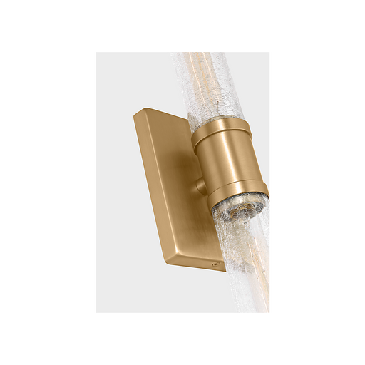 Generation Lighting Keaton 20 Inch Vanity Sconce In Satin Brass With Clear Crackle Glass (4565002CC-848)