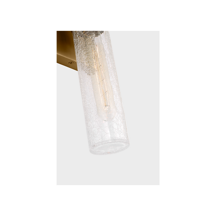Generation Lighting Keaton 20 Inch Vanity Sconce In Satin Brass With Clear Crackle Glass (4565002CC-848)
