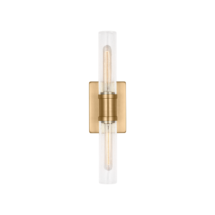 Generation Lighting Keaton 20 Inch Vanity Sconce In Satin Brass With Clear Crackle Glass (4565002CC-848)