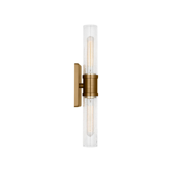 Generation Lighting Keaton 20 Inch Vanity Sconce In Satin Brass With Clear Crackle Glass (4565002CC-848)